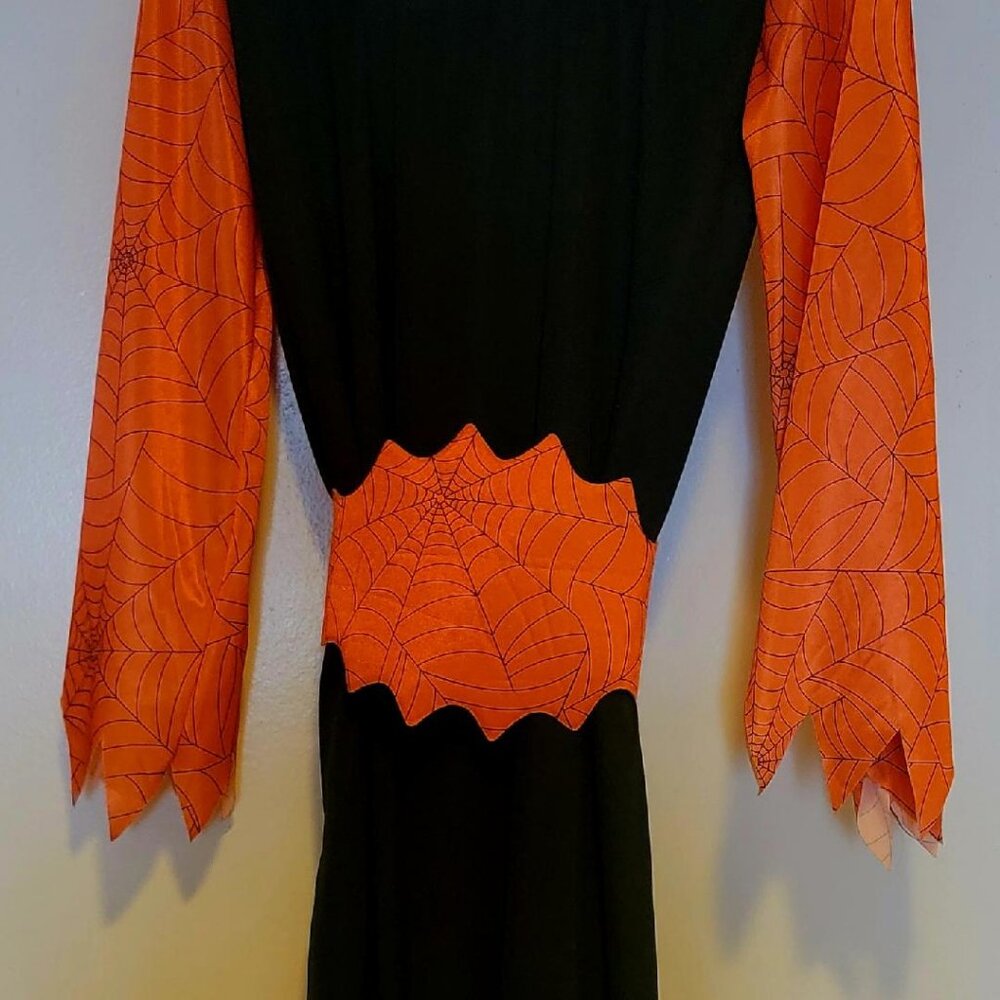 WORN ONE TIME- Halloween Costume-Witch (with hat, tights and necklace)
